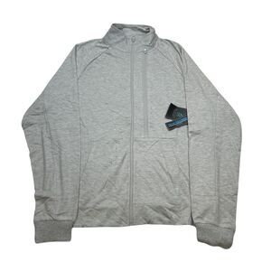 Spire Blue Ice‎ Track Jacket Mens Large Grey Stretch Activewear